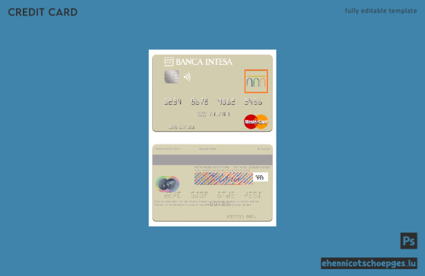 Serbien Die Banca Intesa a.d. Beispielvorschau der Beograd Mastercard